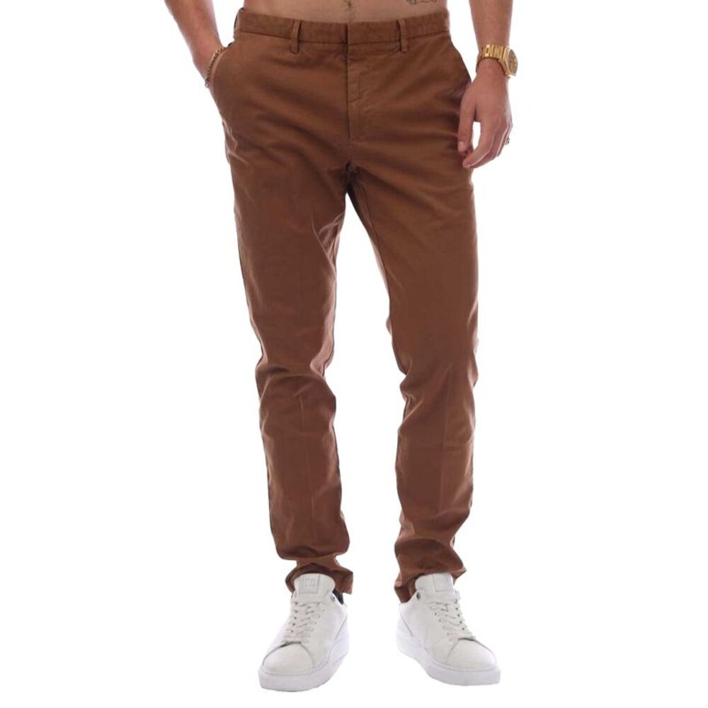 Boss Mens Logo Slim Pants / Dark Brown